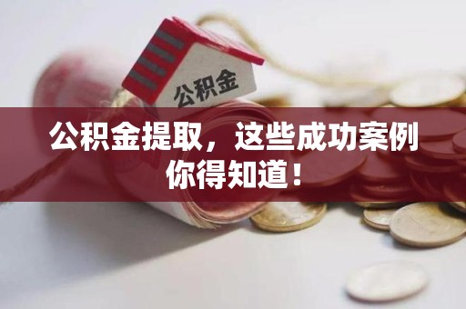 金寨公积金提取，这些成功案例你得知道！